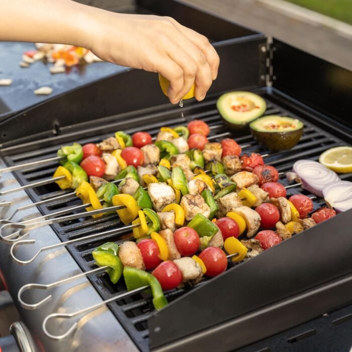 Royal Gourmet GD403 4-Burner Propane Gas Grill and Griddle Combo with Folding Legs, 48,000 BTUs, Portable Griddle Grill Combo for Outdoor Cooking While Camping or Tailgating, Black & Silver - Image 13