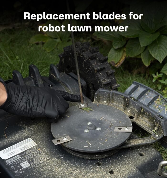 Lawn Mower Blade for Robot Lawn Mower, Double-Hole Replacement Mower Blades for RoboUP TM01 Series Robotic Lawn Mower 9 Blades, Improved and More Durable - Image 4