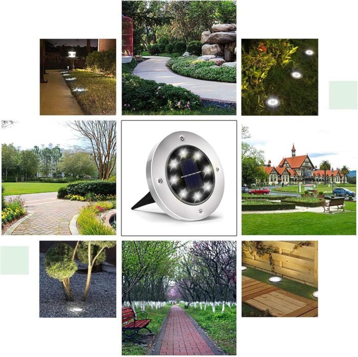 INCX Solar Lights for Outside,12 Pack Solar Lights Outdoor Waterproof, Solar Garden Lights Landscape Lighting for Patio Pathway Lawn Yard Deck Driveway Walkway, Cold White - Image 6