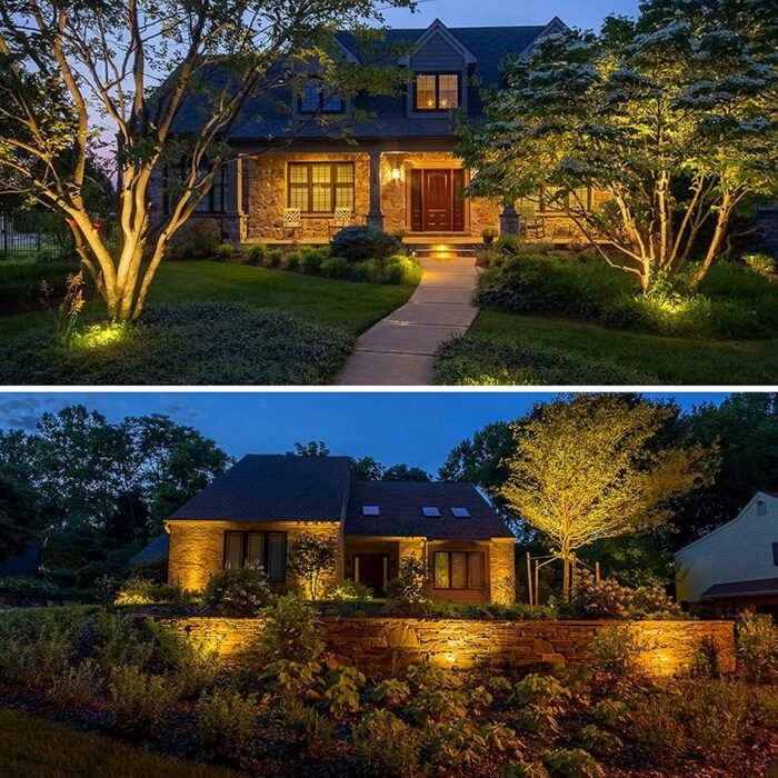 ZUCKEO 10W Low Voltage Landscape Lights LED Landscape Lighting with Connectors, 12V Outdoor Spotlights Yard Garden Pathway Lights, 1000LM Waterproof Warm White Light (14 Pack) - Image 7