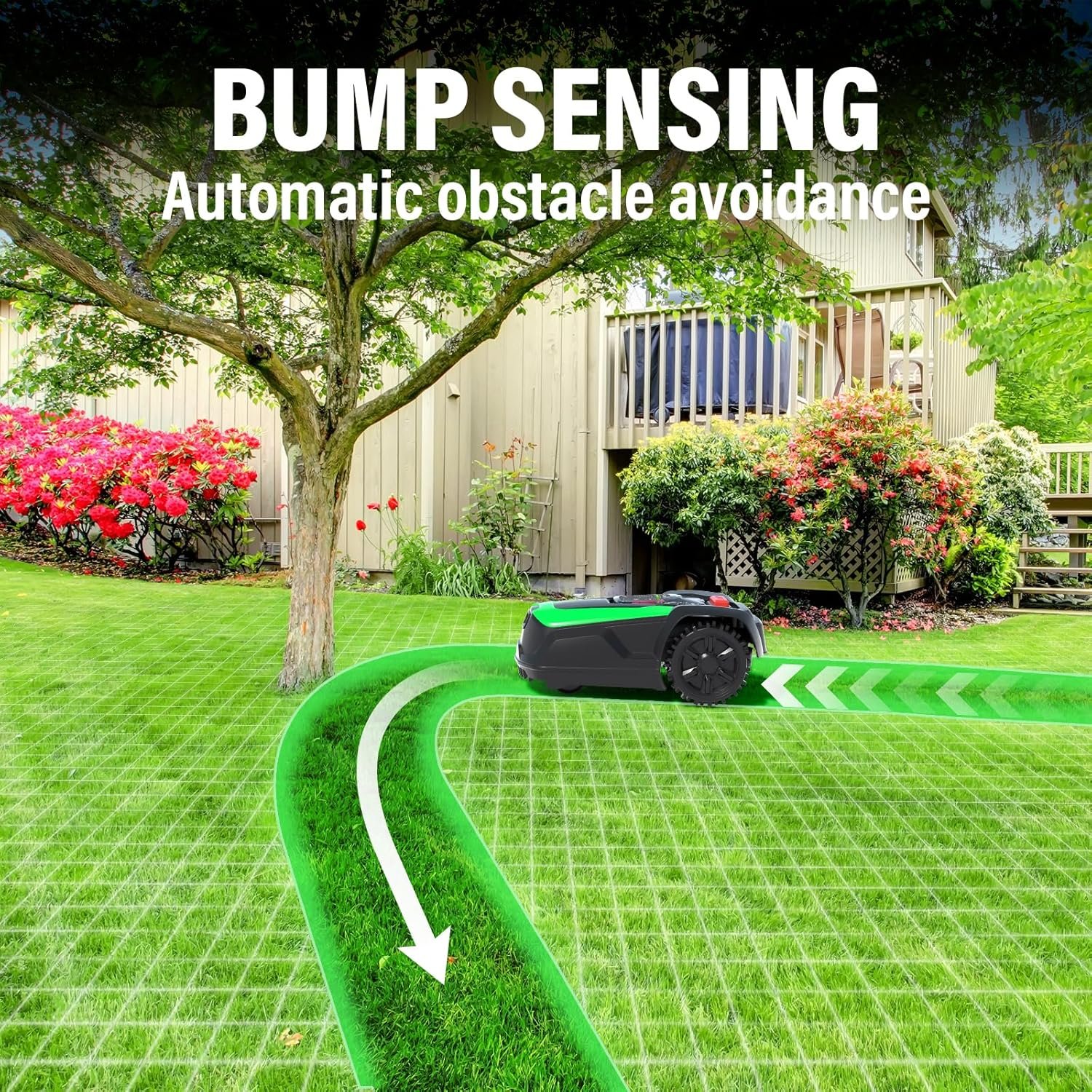 SOYUS Robot Lawn Mower, Automatic Robot Mower APP Controlled with Schedule, Self-Charging, Bluetooth/Wi-Fi Connected Robotic Lawn Mowers, Covers up to 1/3 Acre (15069 sq ft) - Image 5