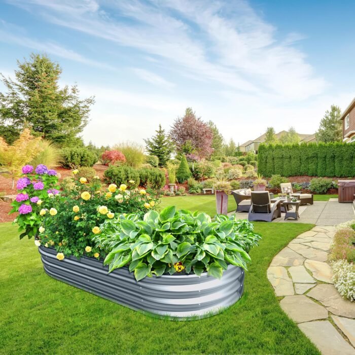 Raised Garden Bed -5×3×1ft Galvanized Planter Box for Outdoor Gardening and Planting, Ideal for Vegetables and Plants - Image 8