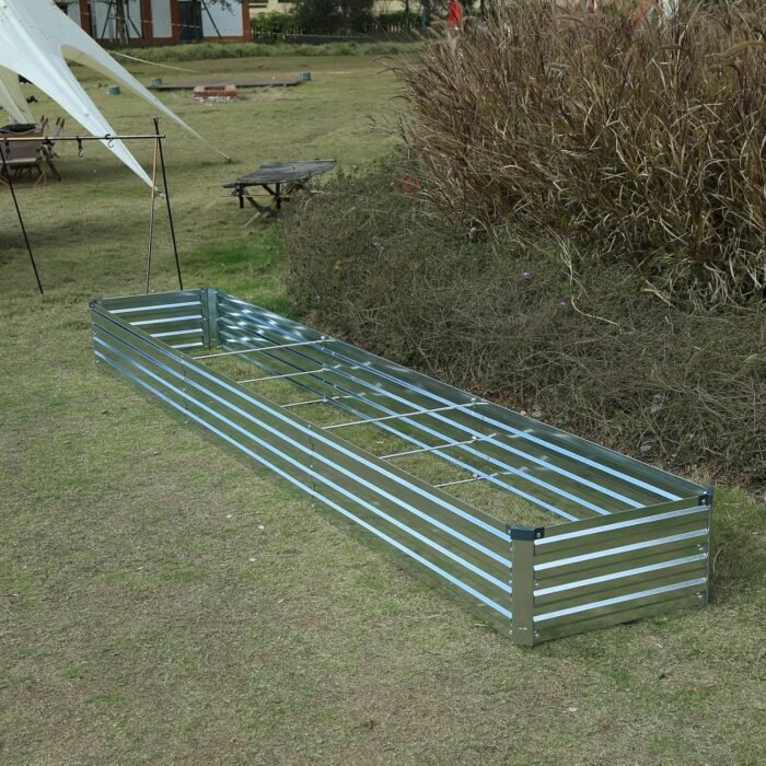 10x2x1ft(2 Pack) Galvanized Raised Garden Bed,Outdoor Planter Box Metal Patio Kit Planting Bed for Vegetables Flowers and Succulents,Silver - Image 5