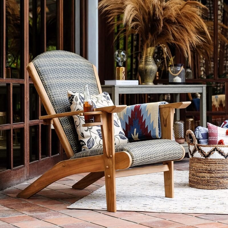 Cambridge Casual Auburn Padded Upholstered Outdoor Adirondack Chair