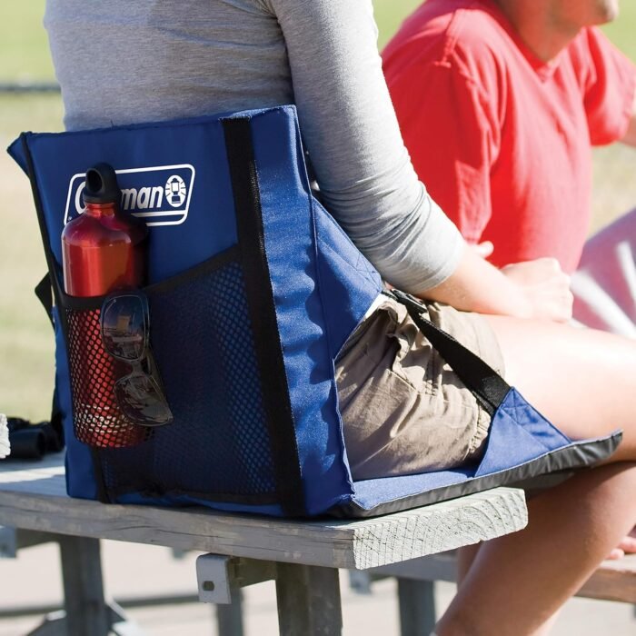 Coleman Portable Stadium Seat Bleacher Cushion with Backrest Lightweight Padded Seat Cushion - Image 3