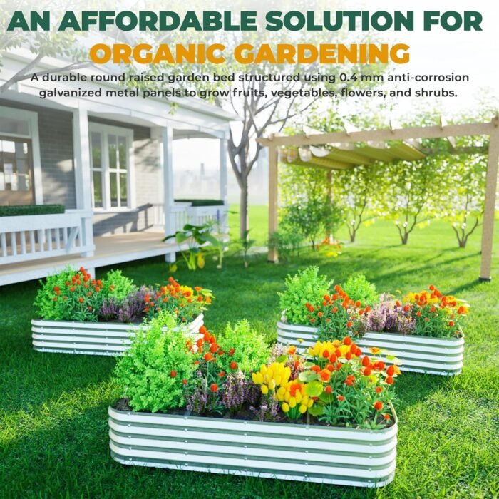 Utopia Home 4x2x1 ft Galvanized Raised Garden Bed Kit Planter Box Large 4 ft Long Deep Raised Garden Beds Outdoor Metal Raised Bed for Gardening Vegetables Rectangle - Image 5