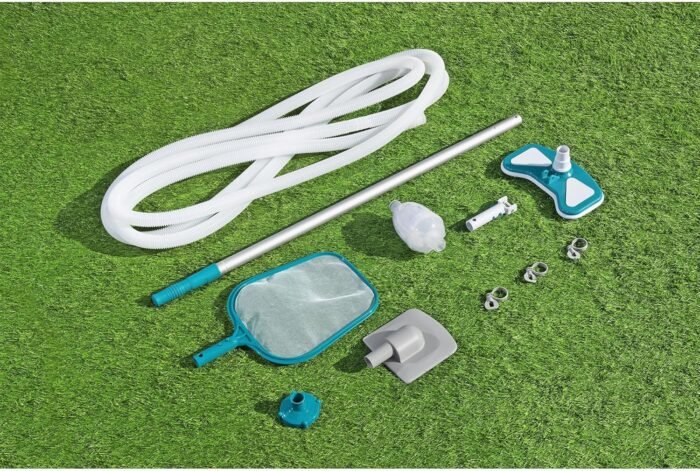 Bestway 58234 Above Ground Pool Cleaning & Maintenance Accessories Set Kit for Filter Pumps with a 530 GPH Flow Rate - Blue - Image 4