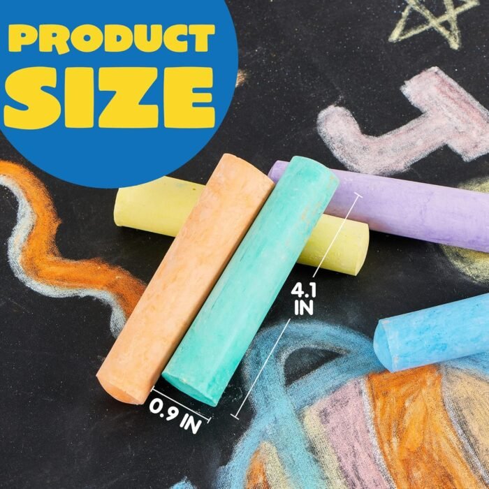 160 PCS Sidewalk Chalks Set Non-Toxic Washable Jumbo Chalk for Outdoor Art Play, Painting on Chalkboard, Blackboard and Playground - Image 5