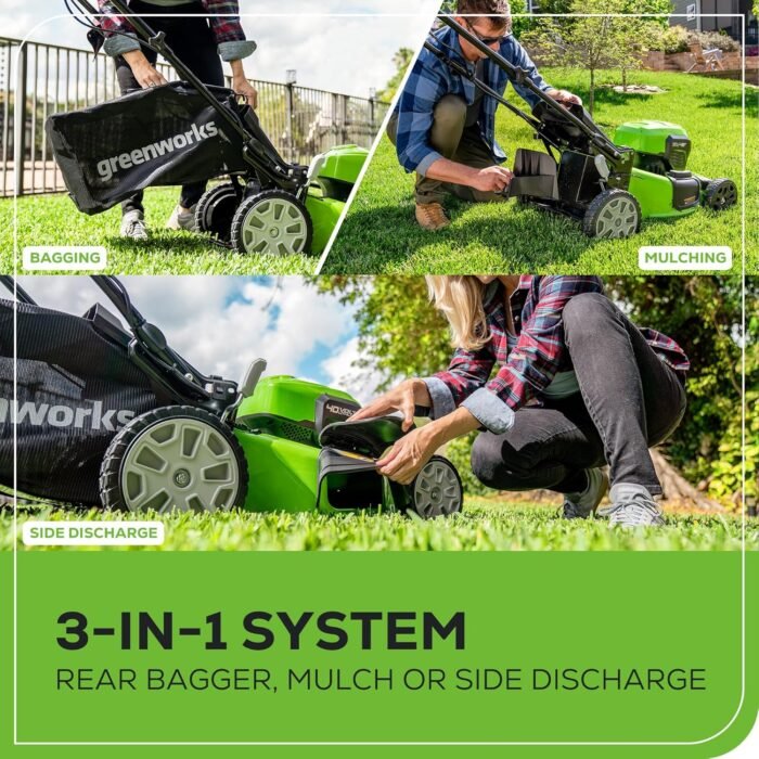 Greenworks 40V 21" Brushless Cordless (Smart Pace / Self-Propelled) Lawn Mower (75+ Compatible Tools), (2) 4.0Ah Batteries and Charger Included - Image 7