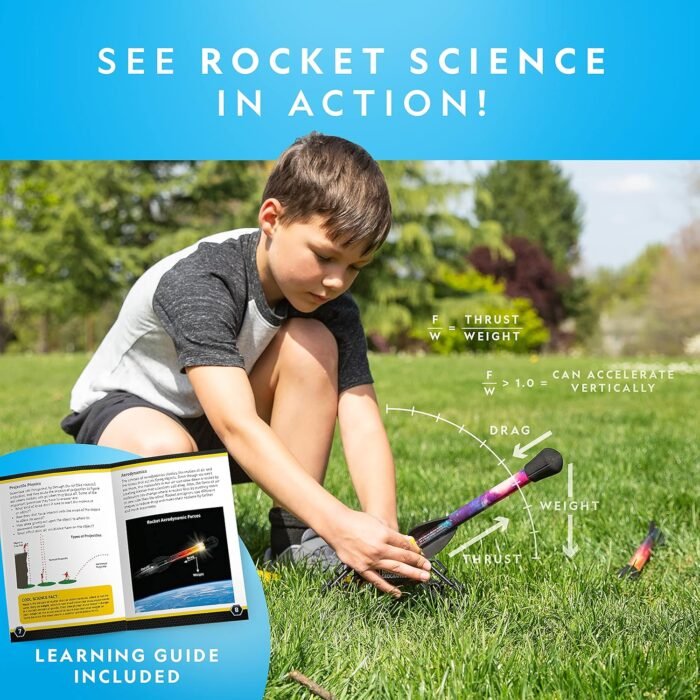 NATIONAL GEOGRAPHIC Air Rocket Toy – Ultimate LED Rocket Launcher for Kids, Jump and Launch The Light Up, Air Powered, Foam Tipped Rockets up to 100 Feet - Image 6