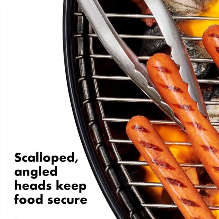 OXO Good Grips Grilling Tools, Tongs and Turner Set, Black - Image 4