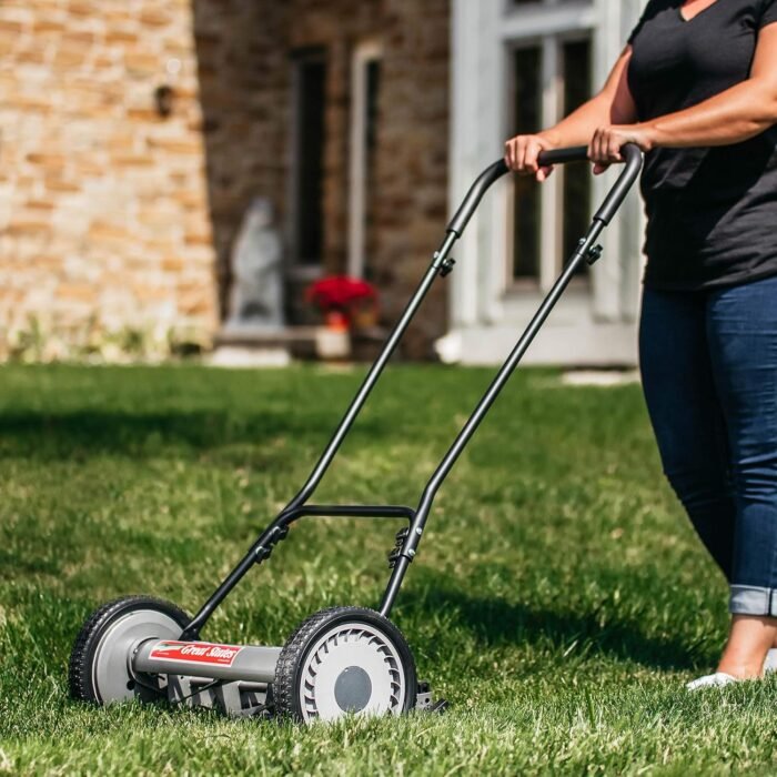 Great States 815-18 18-Inch 5-Blade Push Reel Lawn Mower, 18-Inch, 5-Blade, Grey - Image 2