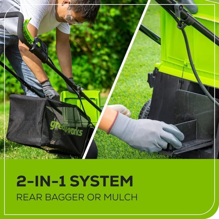 Greenworks 24V 13" Brushless Cordless (Push) Lawn Mower, 4.0Ah Battery and Charger Included - Image 8