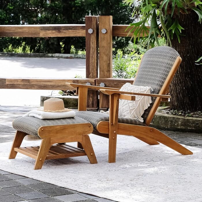 Cambridge Casual Auburn Padded Upholstered Outdoor Adirondack Chair - Image 16