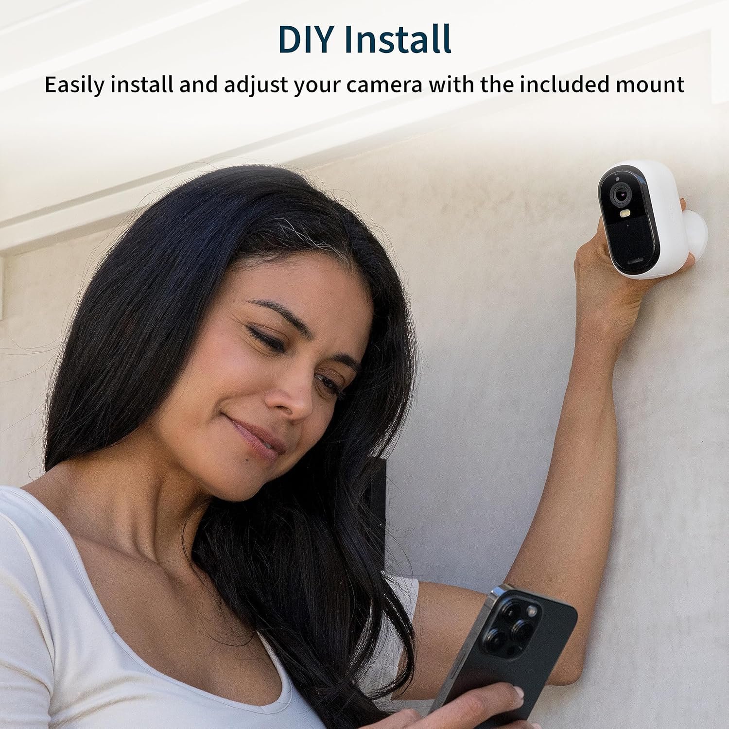 Arlo Essential Security Camera 2K | Indoor - Outdoor | 2nd Gen | Wireless with Spotlight, 2-Way Audio, Color Night Vision, Live Stream, Motion Activation, Real Time Notifications - White, 3 Cameras - Image 4