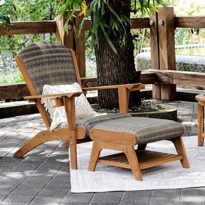 Cambridge Casual Auburn Padded Upholstered Outdoor Adirondack Chair - Image 4