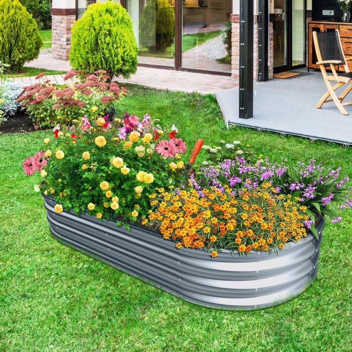 Raised Garden Bed -5×3×1ft Galvanized Planter Box for Outdoor Gardening and Planting, Ideal for Vegetables and Plants - Image 6