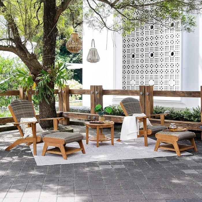 Cambridge Casual Auburn Padded Upholstered Outdoor Adirondack Chair - Image 5