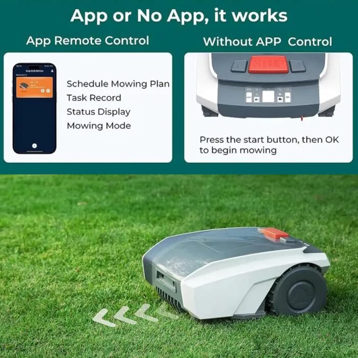 Mowing Robot, Automatic Lawn Mower, APP Controlled, Self-Charging Robotic Lawn Mowers, with Optical Navigation, Obstacle Avoidance - Image 7