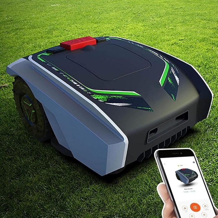 Fully Automatic Lawn Mower, Garden Lawn Mower, Lawn Robot, Path Planning, Weatherproof, Safety Protection Device, Automatic Charging, for Small to Medium Yards,Grey - Image 2