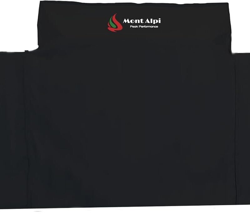 Mont Alpi Black COVMAi400 Heavy Duty All Weather Water Resistant Grill Top Cover for MAi400, MAi400-D and MAi400-DFC Outdoor Island Stainless Steel Barbecue Gas Grill