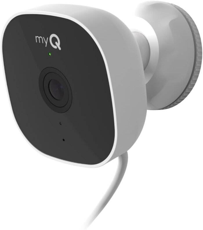 myQ Smart Outdoor Wired Camera - 1080p HD Video, Color Night Vision, Smart Lock & Garage Integration, Motion Detection, Wi-Fi, Two-Way Audio, Smartphone Control