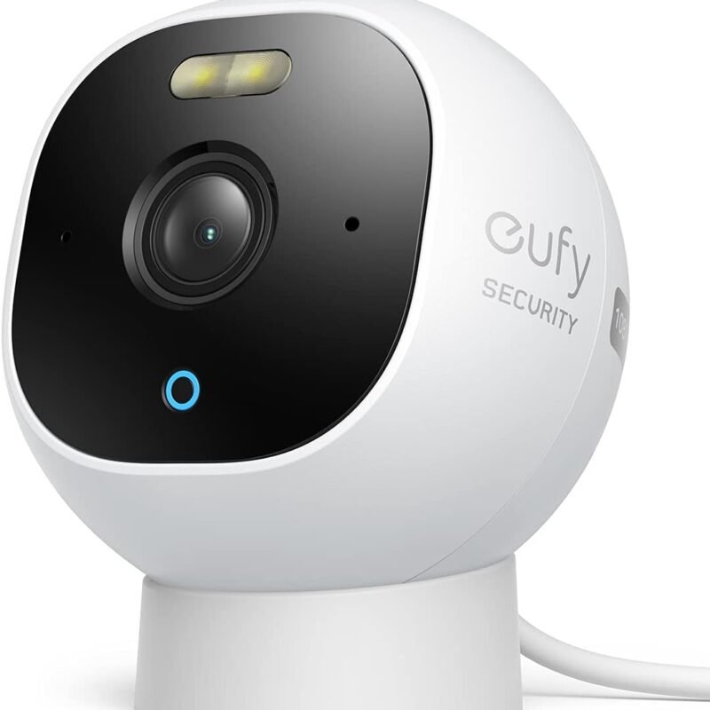 eufy Security Outdoor Cam E210, All-in-One Security Camera with 1080p Resolution, Spotlight, Color Night Vision, No Monthly Fees, Wired Camera, IP67 Weatherproof, Motion Only Alert