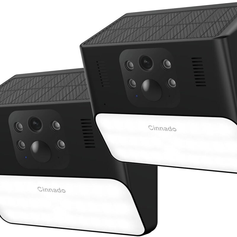 Outdoor Camera Wireless-2.4G 2K Solar Wall Light Cameras for Home Security with AI Motion Detection, Waterproof,Motion Activated Light, Siren Alarm Cloud/SD Storage, S2 (2.4G S2-Black-2Pack)