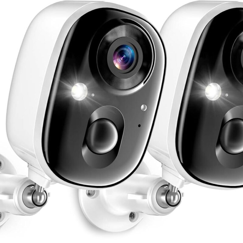 Security Cameras Wireless Outdoor 2K Battery Powered Color Night Vision WiFi Waterproof Surveillance Camera 2 Way Audio Mic Motion Detection Spotlight Alarm SD/Cloud Storage for Indoor Home Kids Pet