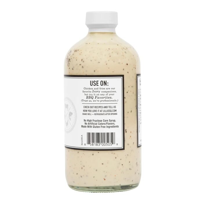 Lillie's Q - Ivory Barbeque Sauce, Gourmet BBQ Sauce, Tangy White BBQ Sauce, Sugar-Free Sauce, Premium Ingredients, Made with Gluten-Free Ingredients (16 oz, 3-Pack) - Image 3