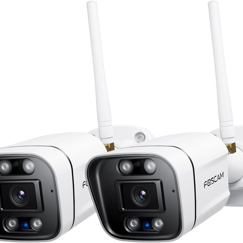 FOSCAM 3K 5MP Security Cameras Wireless Outdoor, 5GHz&2.4GHz WiFi Camera for Home Security, 120° FoV Outside Surveillance Cam, AI Human/Vehicle Detection, 66FT Color Night Vision, 120dB Siren, IP66