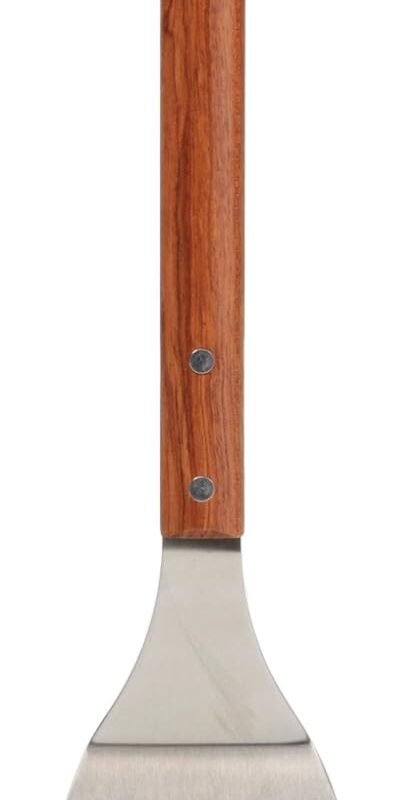 RSVP International Endurance BBQ Grill Spatula Flipper, 18" | Flip Burgers & Other Food w/ Long Handle that Keeps Hands Safe from Fire | Made from Stainless Steel & Rosewood