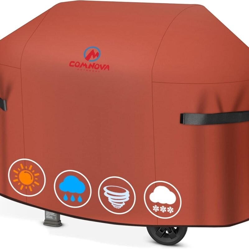 Comnova Grill Cover 82 Inch - 600D BBQ Cover for Outdoor Grill Waterproof & Heavy Duty, Large Barbecue Gas Grill Covers for Weber, Char-Broil, Nexgrill, Monument, Dyna-glo, Brinkmann and More