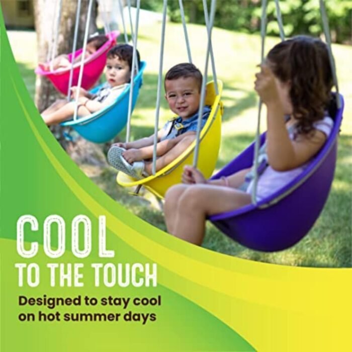 Swurfer Coconut Toddler Swing – Comfy Baby Swing Outdoor, 3- Point Adjustable Safety Harness, Secure, Safe Quick Click Locking System, Blister-Free Rope, Easy Installation, Ages 6-36 Months - Image 6