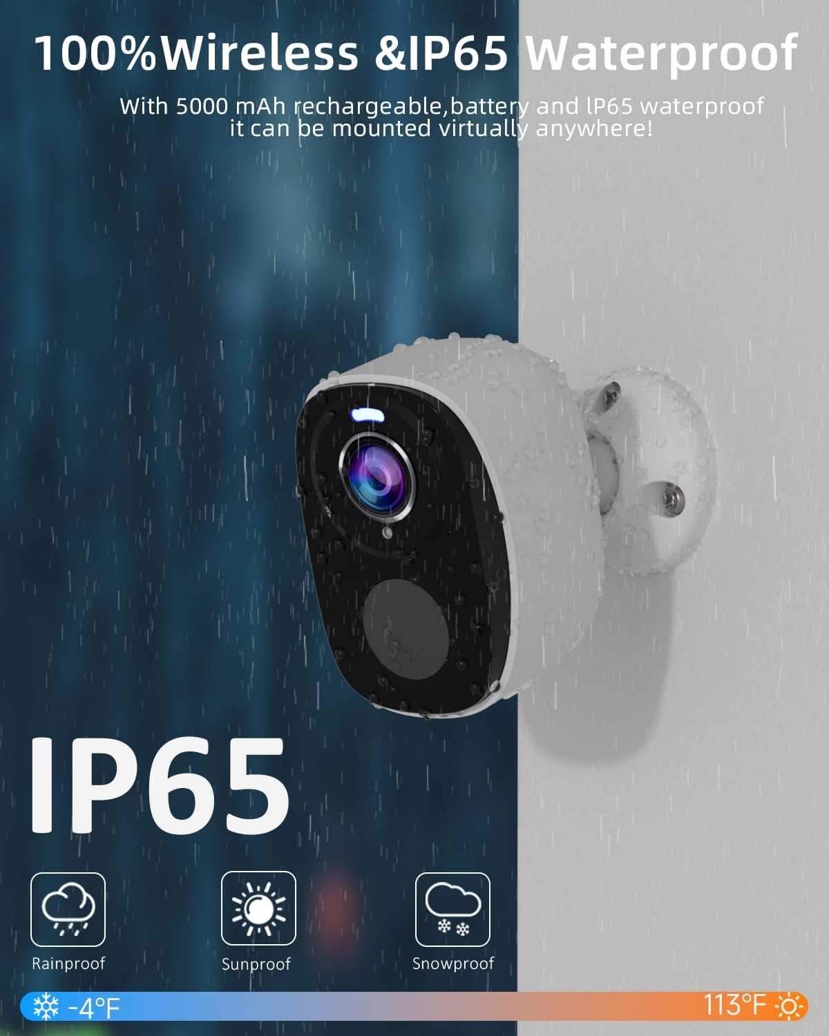 5G/2.4G Wifi Security Cameras Wireless Outdoor , 2K Battery Powered WiFi Cameras with AI Motion Detection Spotlight Siren,Color Night Vision, 2-Way Talk, Waterproof, Cloud/SD Storage, Works w/Alexa - Image 5
