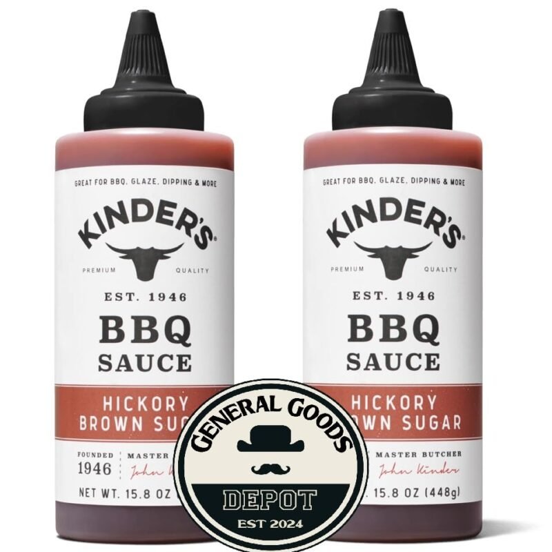 General Goods Kinders Hickory Brown Sugar Barbecue Sauce, (Pack of 2)