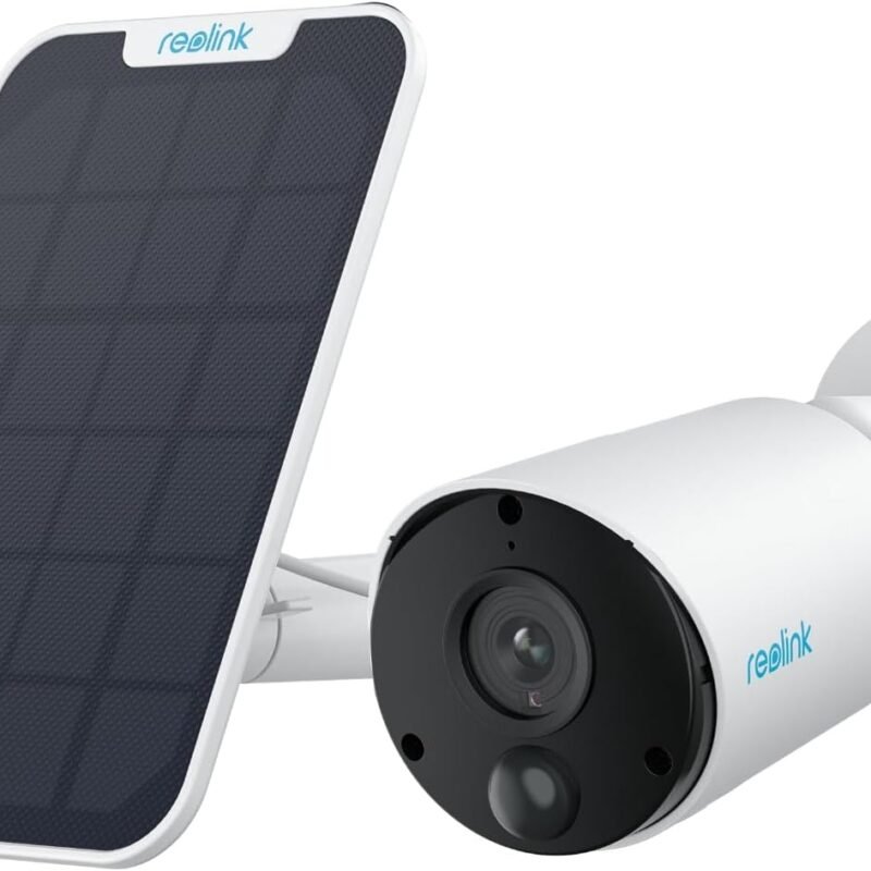 REOLINK 2K 3MP Solar Security Camera, Wireless Home Security Camera Outdoor Indoor, Night Vision, Human/Car Detection, 2.4G WiFi, Local Storage, No Monthly Fee, Support Home Hub, Argus Eco+Solar Panel