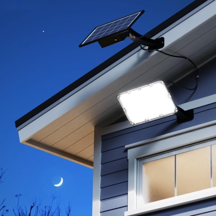 JACKYLED 1000 Lumens 299 LED Solar Lights Outdoor Bright Solar Dusk to Dawn Light with 4000mAh Battery, IP65 Waterproof Outdoor Solar Powered Security Flood Light for Wall Porch Shed Barn - Image 4