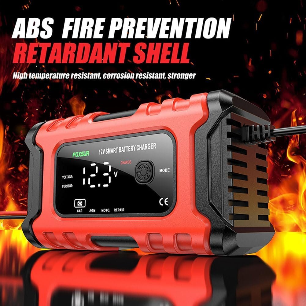 Car Battery Charger 12V Automotive, 6-Amp Fully Automatic Smart Charger, Trickle Charger and Maintainer, Car Battery Repair and Desulfator for Cars Boat Motorcycle Lawn Mower RV ATV SUV Snowmobile - Image 7