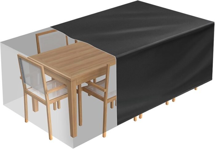 Outdoor Dining Table Cover - Waterproof Outdoor Table Covers - Outdoor Patio Furniture Covers - 60"" L x 38"" W x 28"" H - Image 6