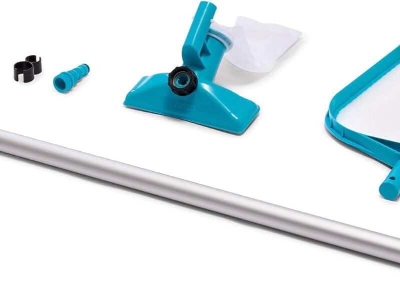 Intex 28002E Cleaning Maintenance Swimming Pool Kit with Vacuum, Surface Skimmer, and Telescoping Pole for Above Ground Pools (Pool Sold Separately)