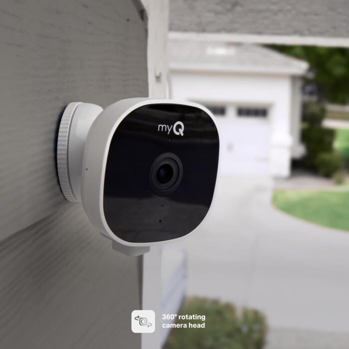 myQ Smart Outdoor Wired Camera - 1080p HD Video, Color Night Vision, Smart Lock & Garage Integration, Motion Detection, Wi-Fi, Two-Way Audio, Smartphone Control - Image 3