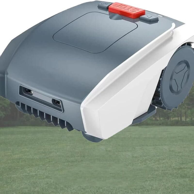 Robotic Lawn Mower, Automatic Lawn Mower with Accurate Navigation and Obstacle Avoidance, Mowing Robot, All-Terrain Capabilities, U-Shape Path Planning, for Grass Cutting,Grey