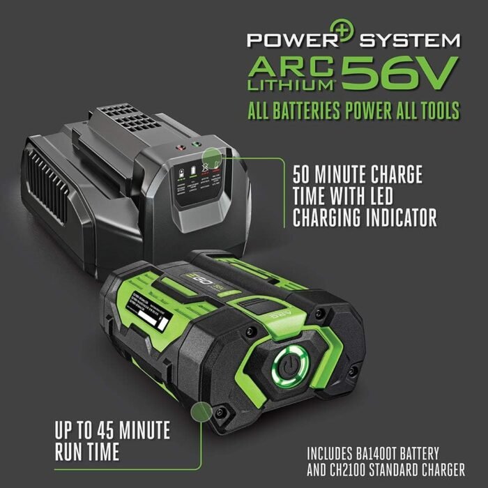 EGO ST1511T 15-Inch 56-Volt Lithium-Ion Cordless String Trimmer Kit Alu Foldable Shaft Battery and Charger Included, 15in Powerload/Telescopic/Gauge(2.5AH), Black - Image 7