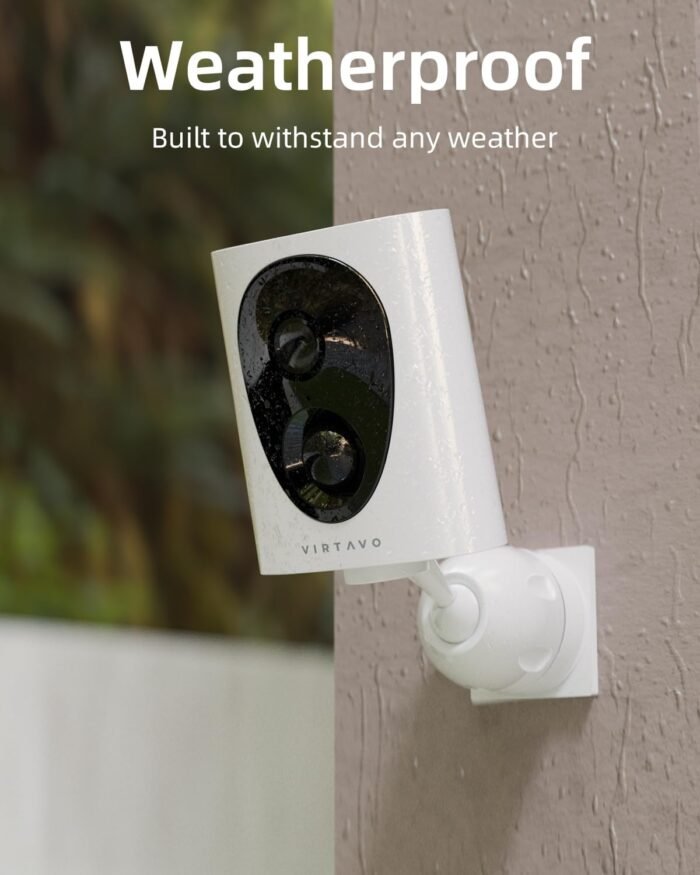 virtavo VistaFlask 2K Security Cameras Wireless Outdoor, Battery Powered, AI Motion Detection, for Home Security, Starlight Lens for Colorful Night Vision, Weatherproof, Cloud/SD Storage 2Pack - Image 2