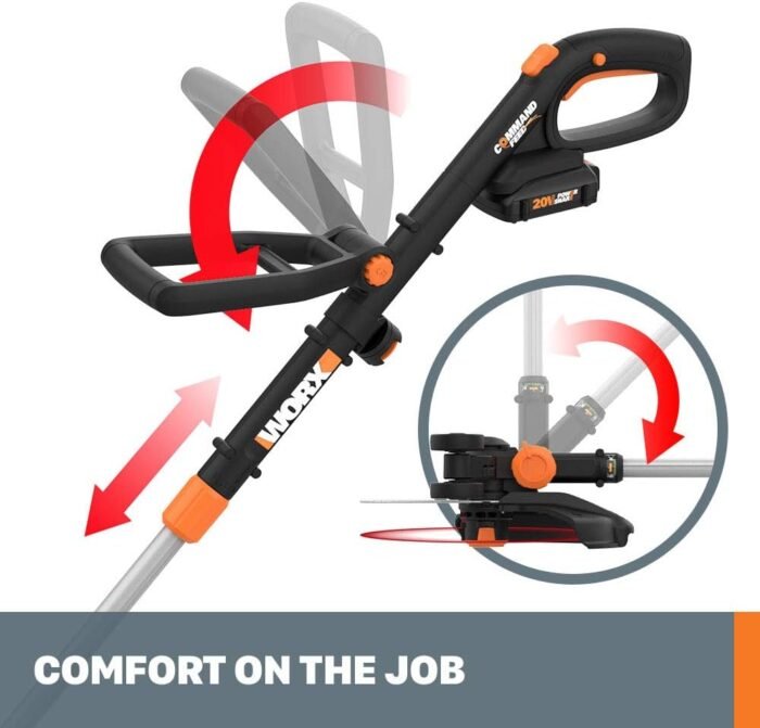 Worx GT Revolution 20V 12" String Trimmer Grass Trimmer/Edger/Mini-Mower, WG170.2 - Image 4