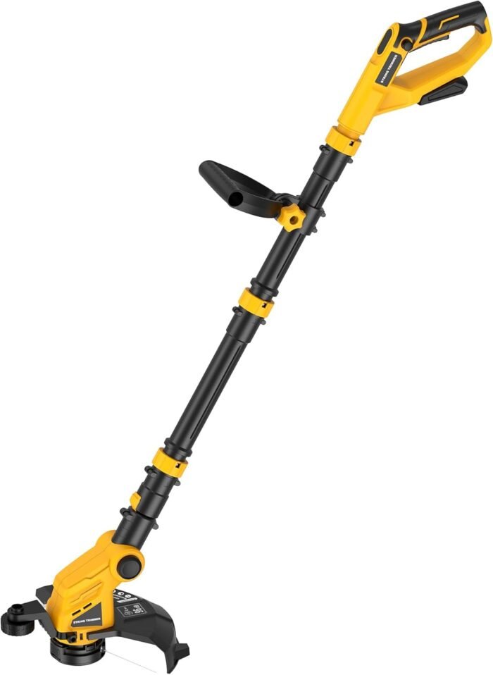 Houselife Cordless String Trimmer Compatible with Dewalt 20V Max Battery 3 in1 Weed Wacker with Auto Line Feed, 12" Electric Weed Eater/Edger Trimmer/Mower, String Trimmers for Lawn Garden(Tool Only)