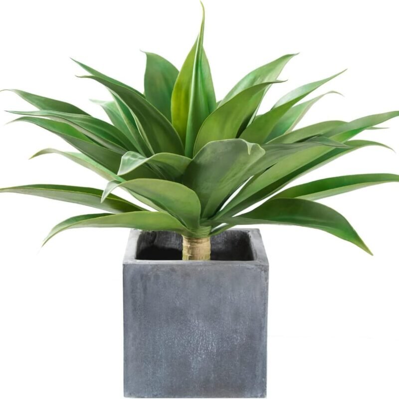 Velener Artificial Plant Outdoor Agave - Large Size UV Resistant Fake Agave Plants for Indoor and Outdoor Succulents Decor(28 Inch)