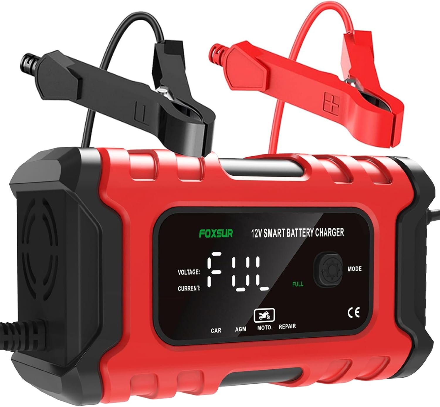 Car Battery Charger 12V Automotive, 6-Amp Fully Automatic Smart Charger, Trickle Charger and Maintainer, Car Battery Repair and Desulfator for Cars Boat Motorcycle Lawn Mower RV ATV SUV Snowmobile