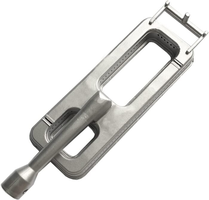 3 Pack Cast Stainless Steel 304 Grill Burner & 3 Lock Pins, 15 3/4 x 4 3/4 in, Upgraded Replacement for CISC, Fits For Coyote Members Mark Bakers Chef Grand Hall BBQ Grills 608SB, Monarch-04A 04B - Image 3